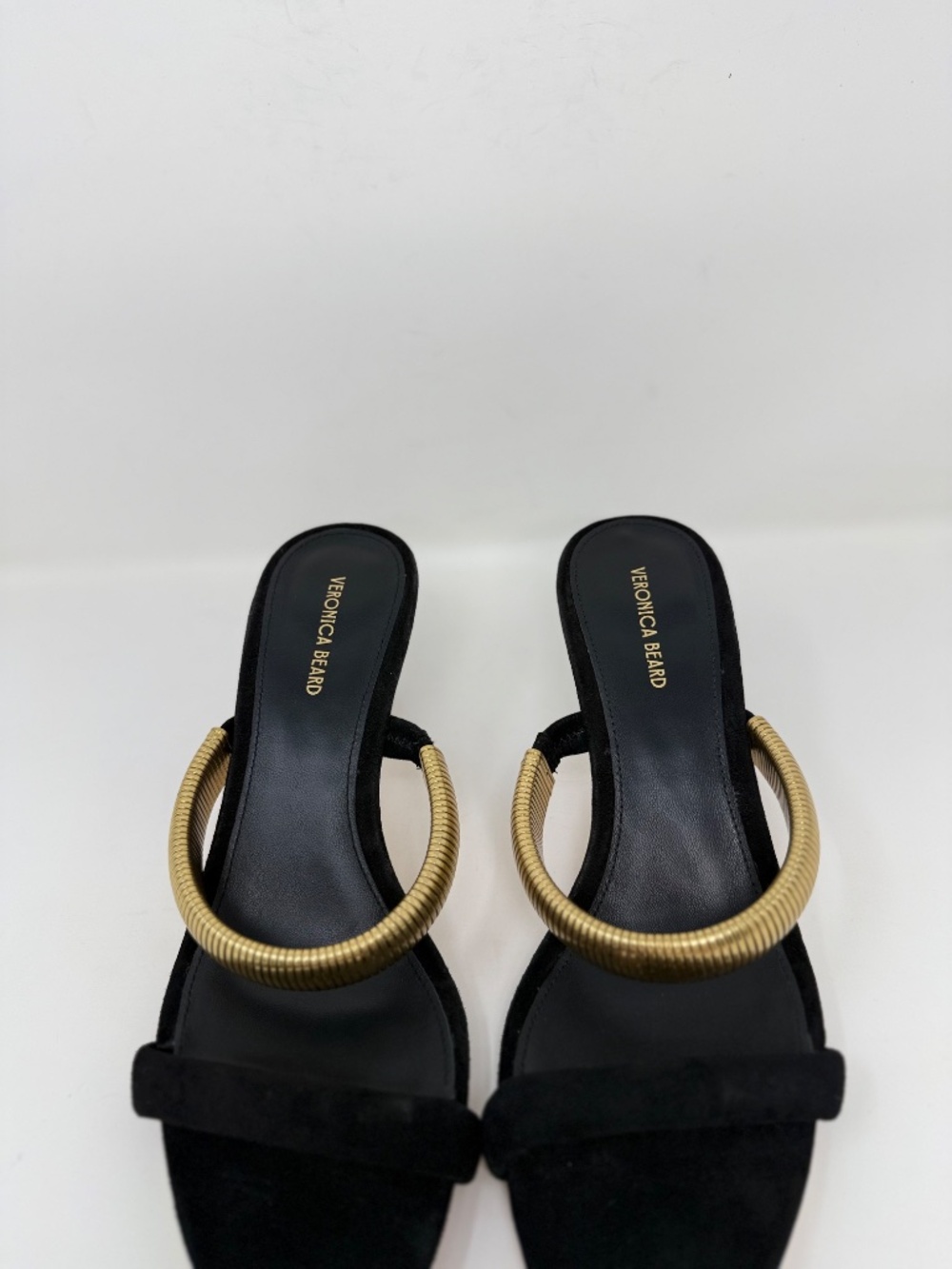 New Veronica Beard Tobin Sandals Black Suede Sz 9 - Picture 10 of 13